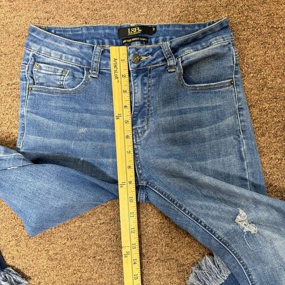 L&B Lucky and Blesseded Blue Midrise Ankle Skinny Jeans Size 8 - Picture 6 of 7